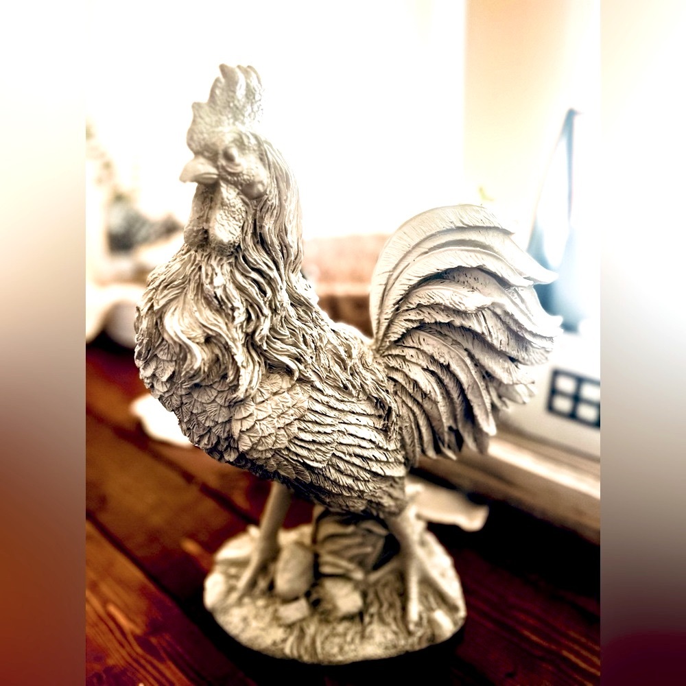 14” large ceramic rooster